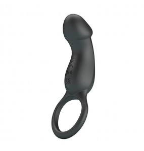 PRETTY LOVE - Trae Vibrating Penis Ring (Chargeable - Black)